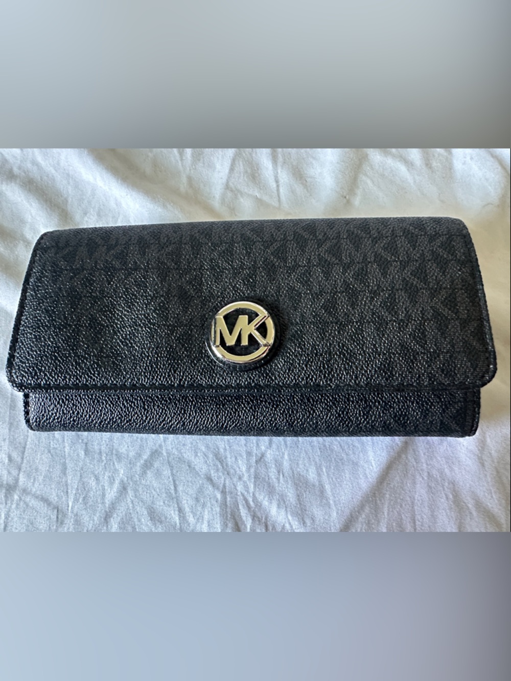 Michael Kors Black Signature MK Continental Wallet